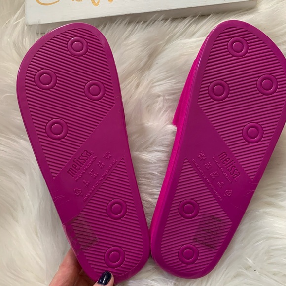 Melissa Pink Beach Slides NWOT - Picture 4 of 4